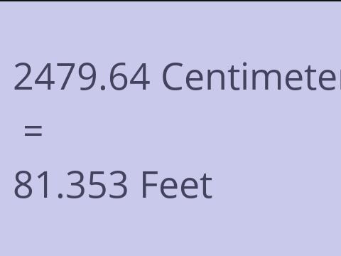 2479.64 CM TO FEET