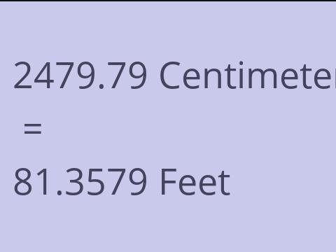 2479.79 CM TO FEET