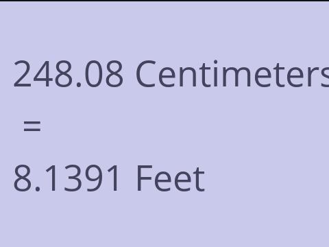 248.08 CM TO FEET