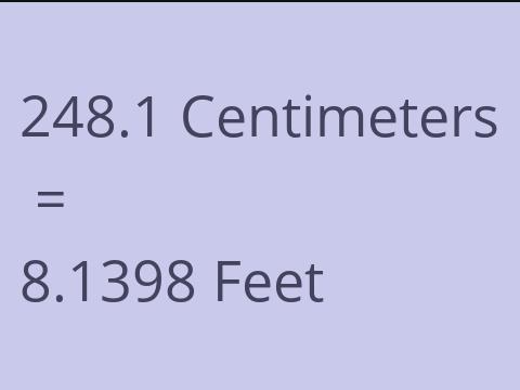 248.1 CM TO FEET