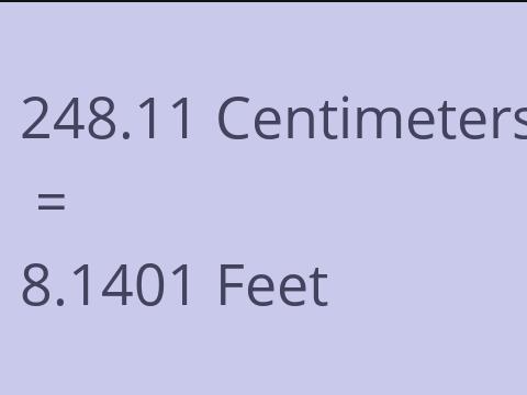 248.11 CM TO FEET