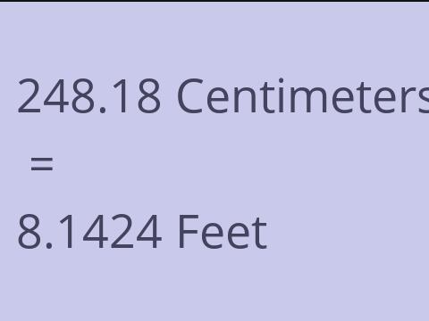 248.18 CM TO FEET