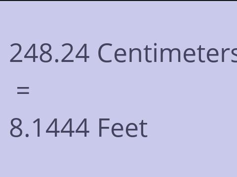 248.24 CM TO FEET