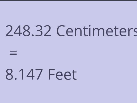 248.32 CM TO FEET