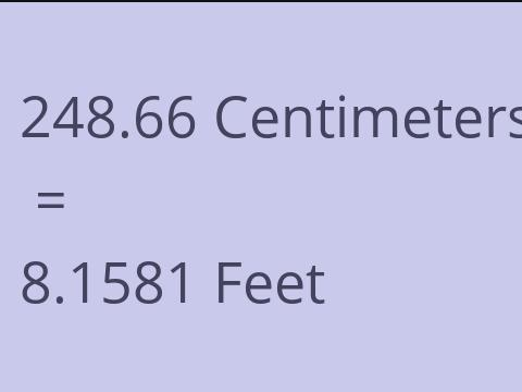 248.66 CM TO FEET