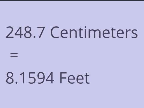 248.7 CM TO FEET