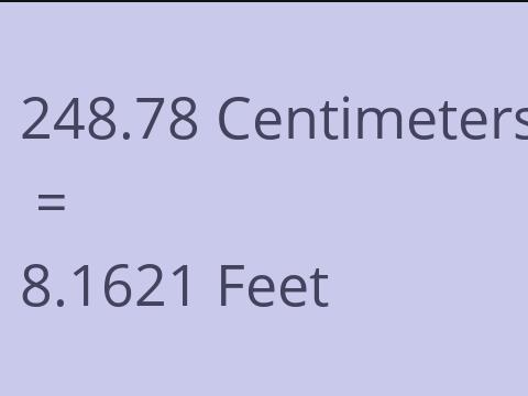 248.78 CM TO FEET