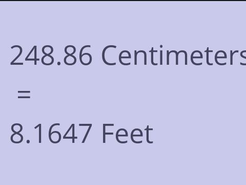 248.86 CM TO FEET