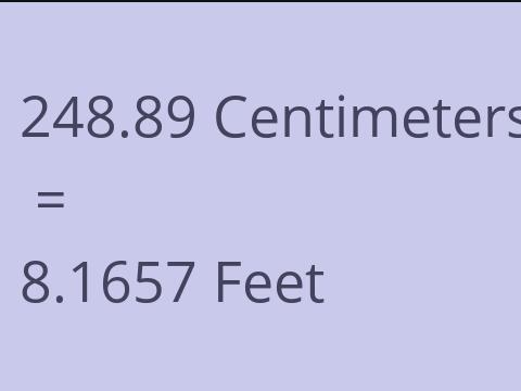 248.89 CM TO FEET