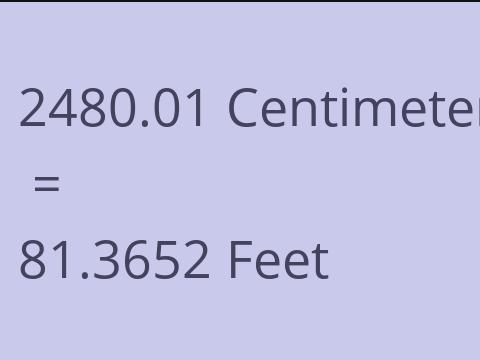 2480.01 CM TO FEET