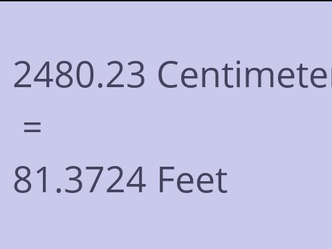 2480.23 CM TO FEET