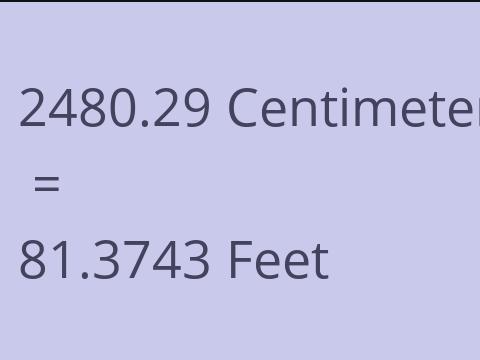 2480.29 CM TO FEET
