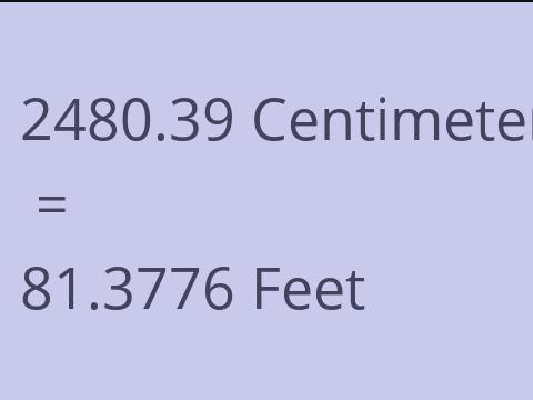 2480.39 CM TO FEET