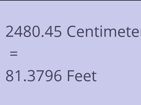 2480.45 CM TO FEET