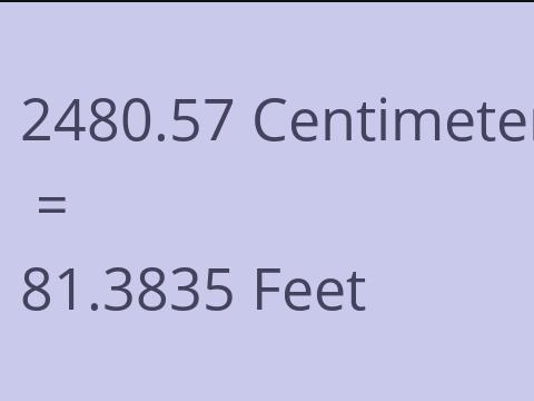 2480.57 CM TO FEET