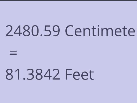 2480.59 CM TO FEET