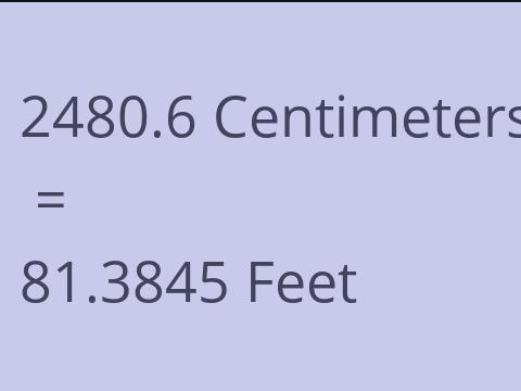 2480.6 CM TO FEET