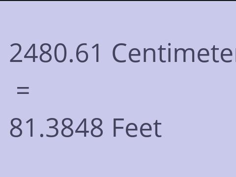 2480.61 CM TO FEET