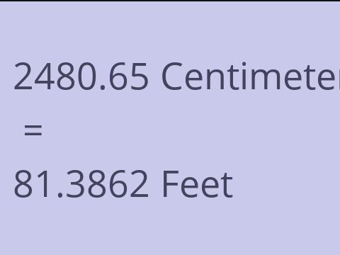 2480.65 CM TO FEET
