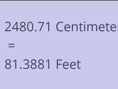 2480.71 CM TO FEET