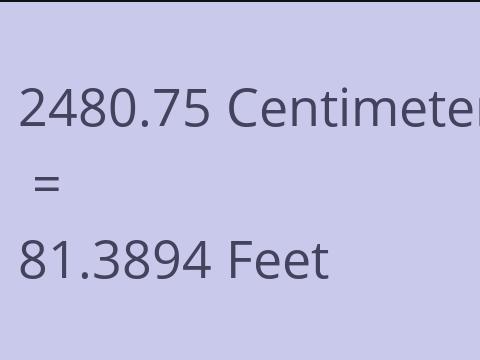 2480.75 CM TO FEET