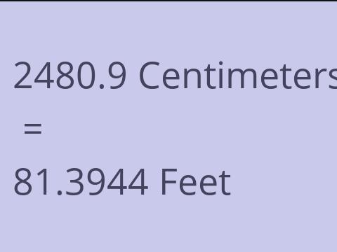 2480.9 CM TO FEET