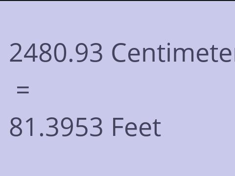 2480.93 CM TO FEET