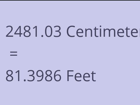 2481.03 CM TO FEET