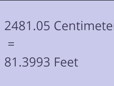 2481.05 CM TO FEET