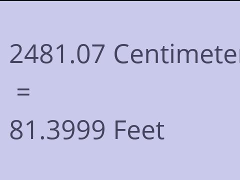 2481.07 CM TO FEET