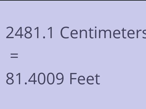 2481.1 CM TO FEET