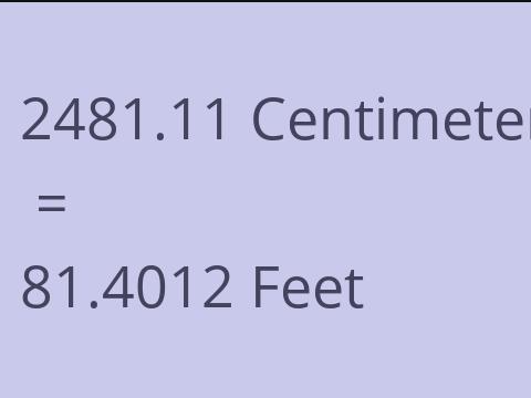 2481.11 CM TO FEET