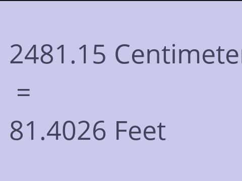 2481.15 CM TO FEET