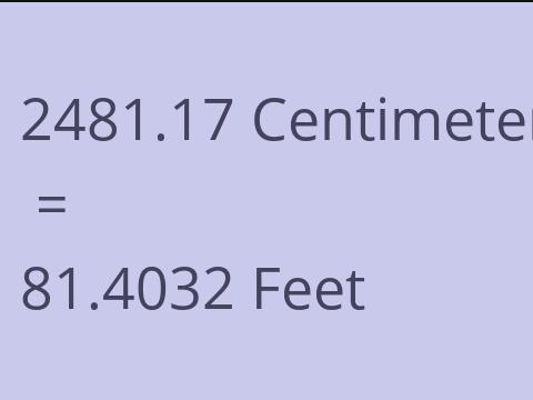 2481.17 CM TO FEET