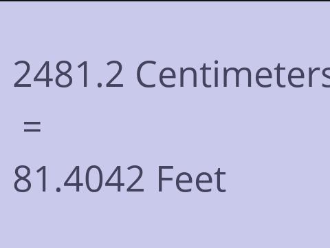 2481.2 CM TO FEET