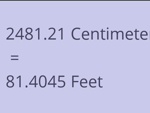 2481.21 CM TO FEET