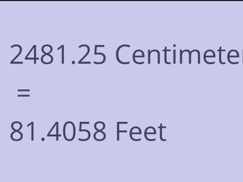 2481.25 CM TO FEET