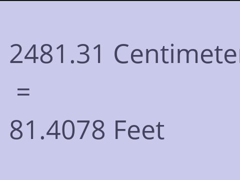 2481.31 CM TO FEET