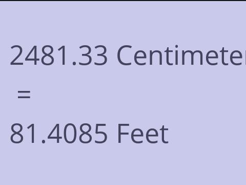 2481.33 CM TO FEET