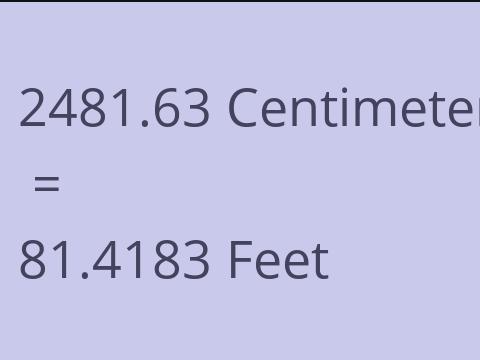 2481.63 CM TO FEET