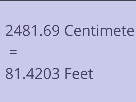 2481.69 CM TO FEET