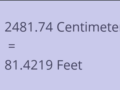 2481.74 CM TO FEET