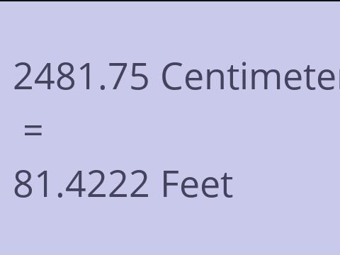2481.75 CM TO FEET