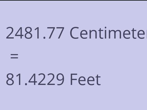 2481.77 CM TO FEET