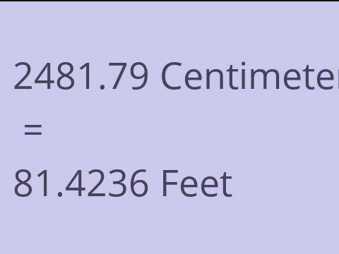 2481.79 CM TO FEET