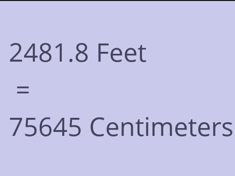 2481.8 FEET TO CM