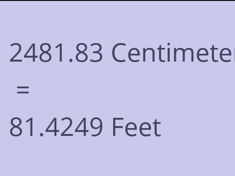 2481.83 CM TO FEET