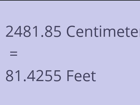 2481.85 CM TO FEET