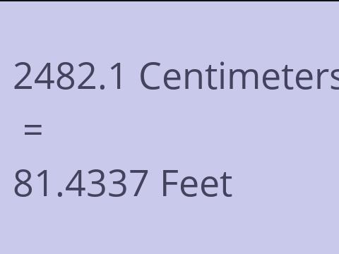 2482.1 CM TO FEET