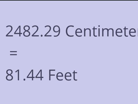 2482.29 CM TO FEET